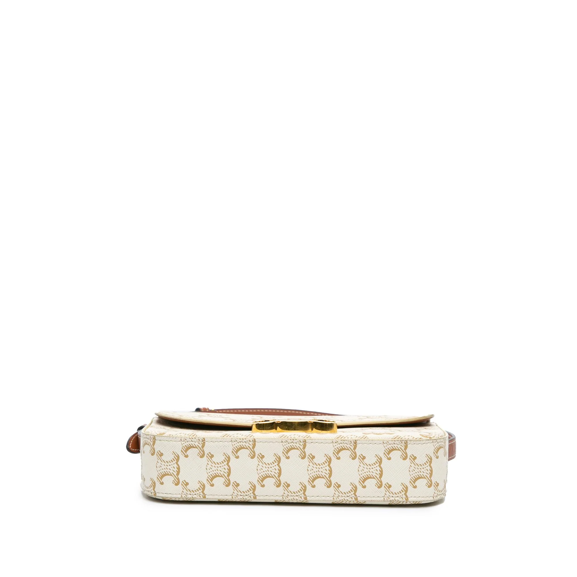 Celine Triomphe Coated Canvas Claude Shoulder Bag - Image 3