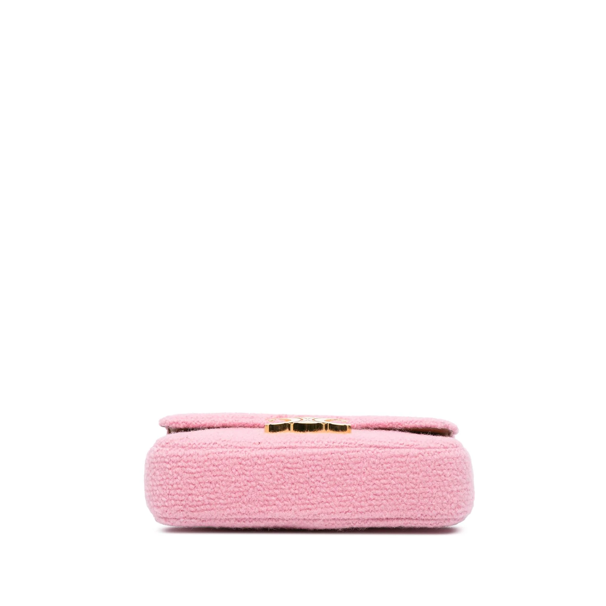 Celine Triomphe Tweed Claude Chain Shoulder Bag - Image 3