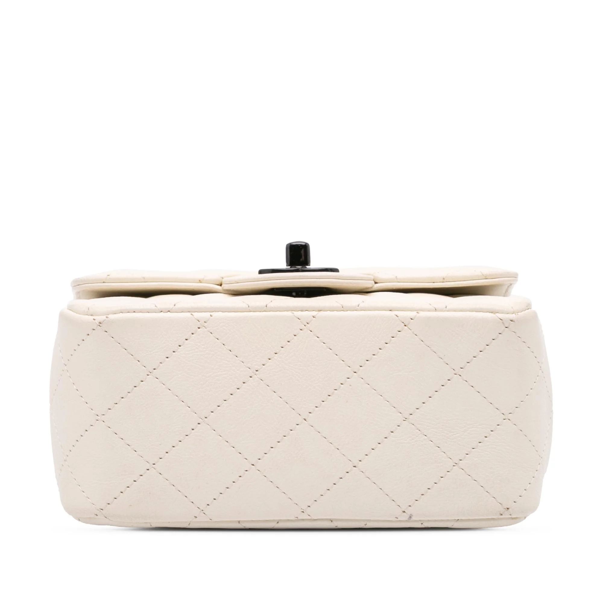 Chanel Mini Square Classic Crumpled Calfskin Single Flap - Image 3