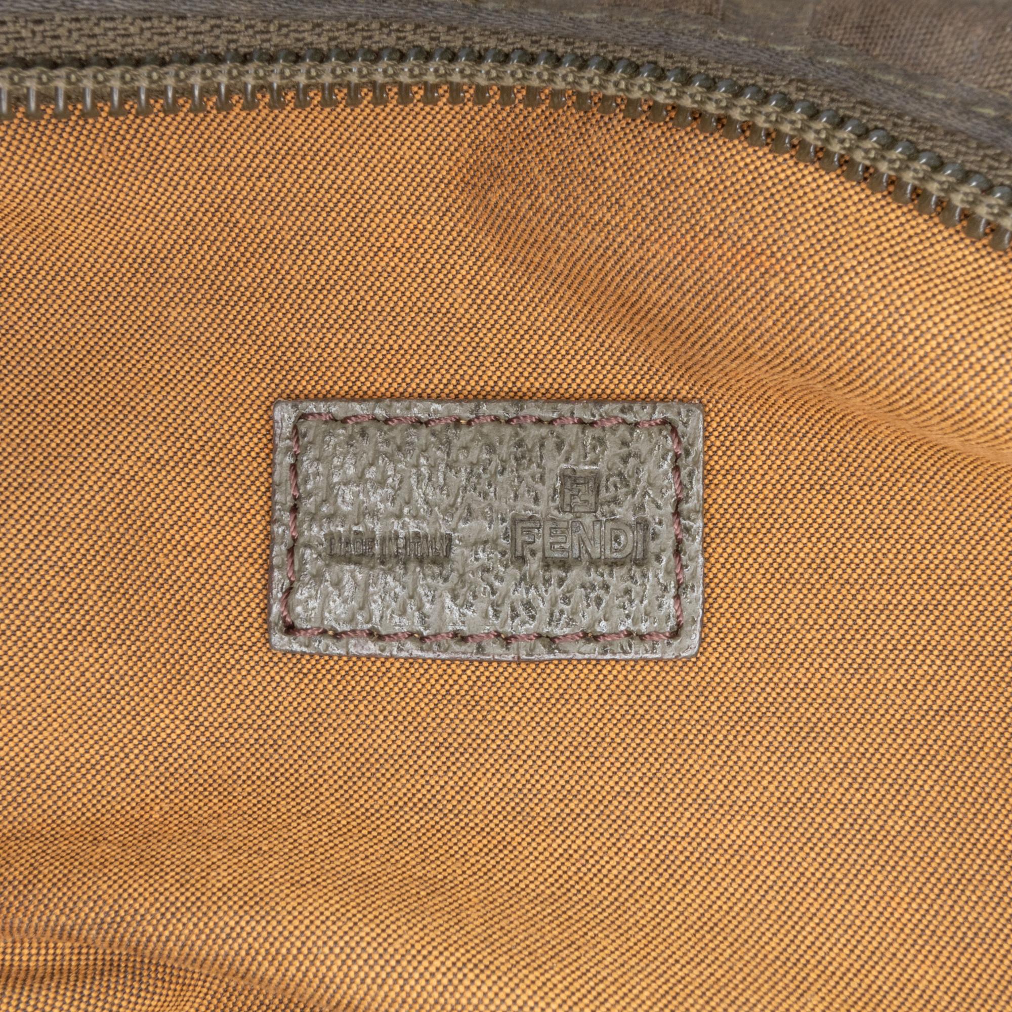 Fendi Zucca Nylon Zip Code Handbag - Image 6
