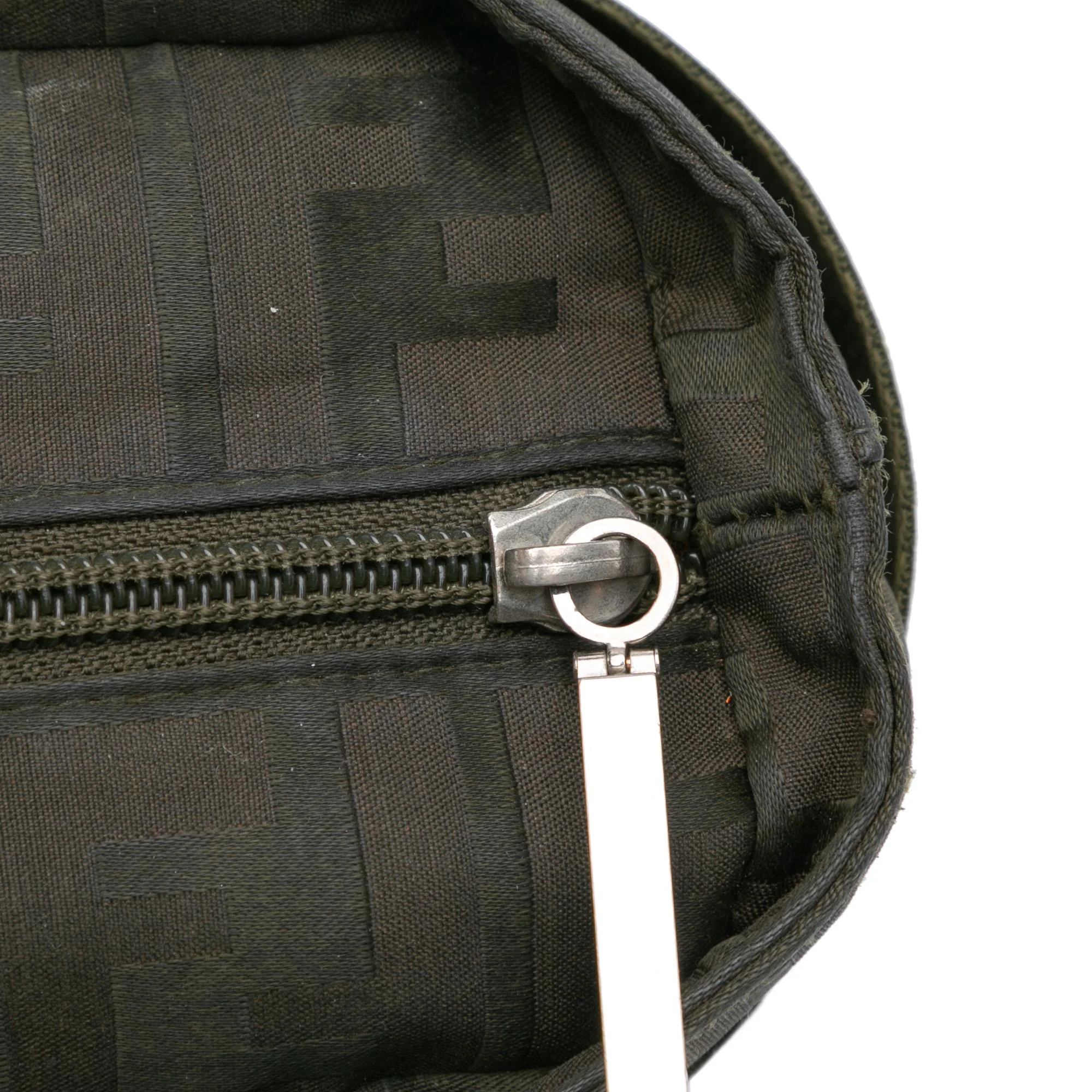 Fendi Zucca Nylon Zip Code Handbag - Image 8