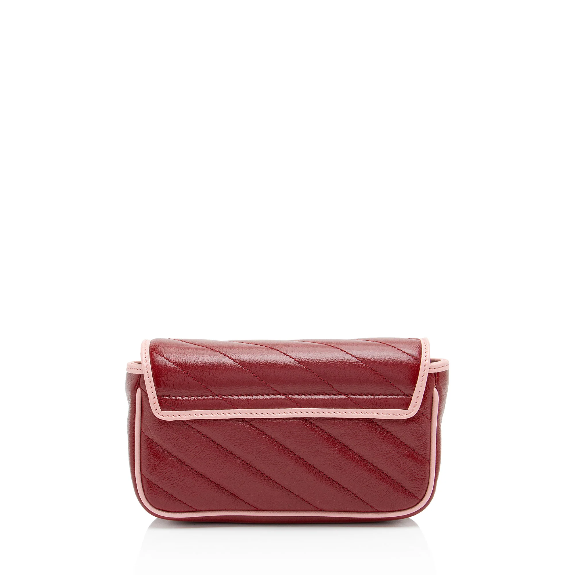 Gucci Matelasse Leather Torchon GG Marmont Super Mini Flap Bag - Image 3